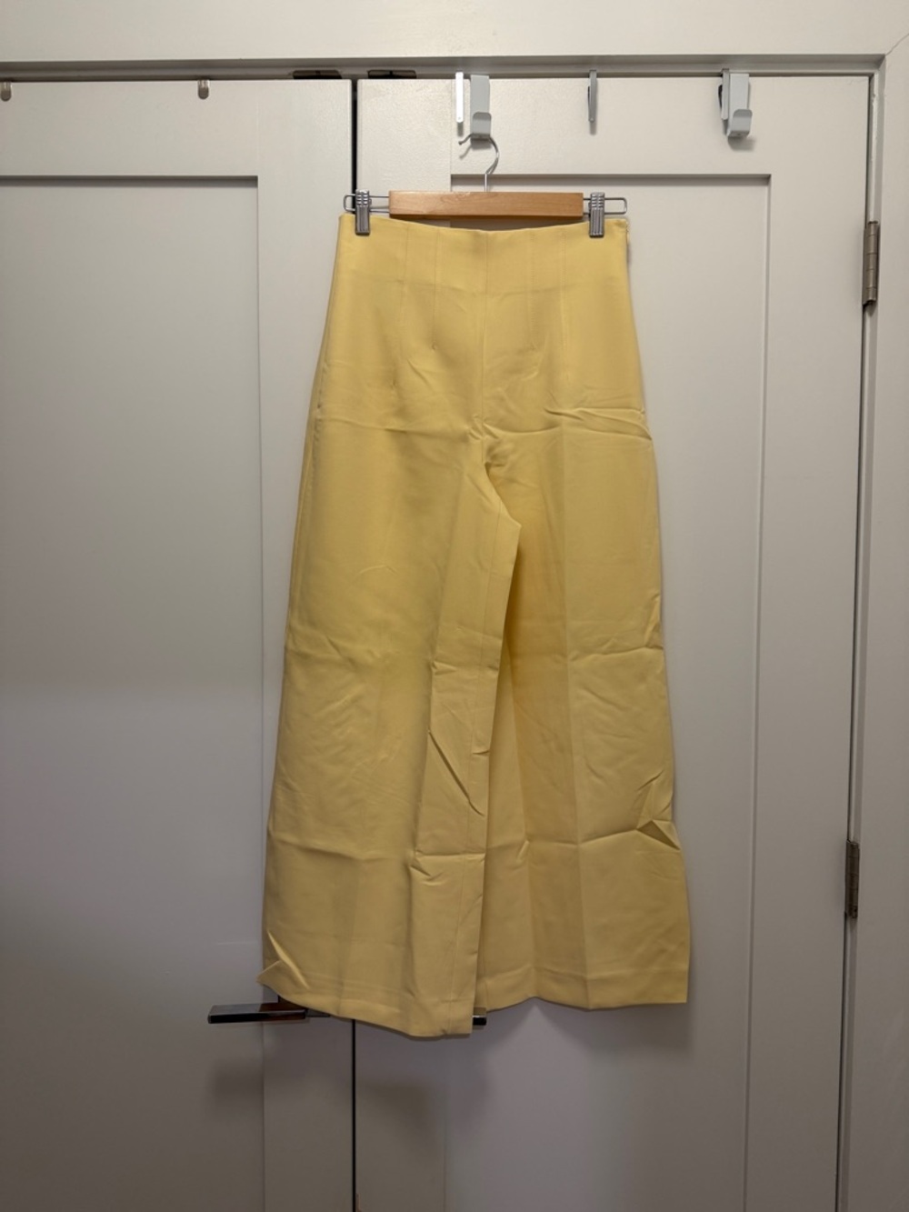 ZARA Butter Yellow Wide-Leg High-Waist Pants